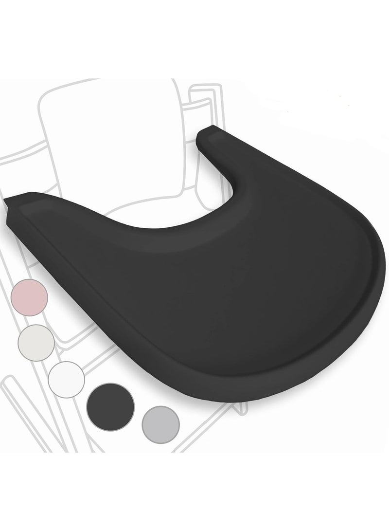 علبة الكرسي العالية متوافقة مع الكرسي ، تصميم منحني إيرغونومي ، أسود - خالي من BPA ، سهل التجميع - Image 1